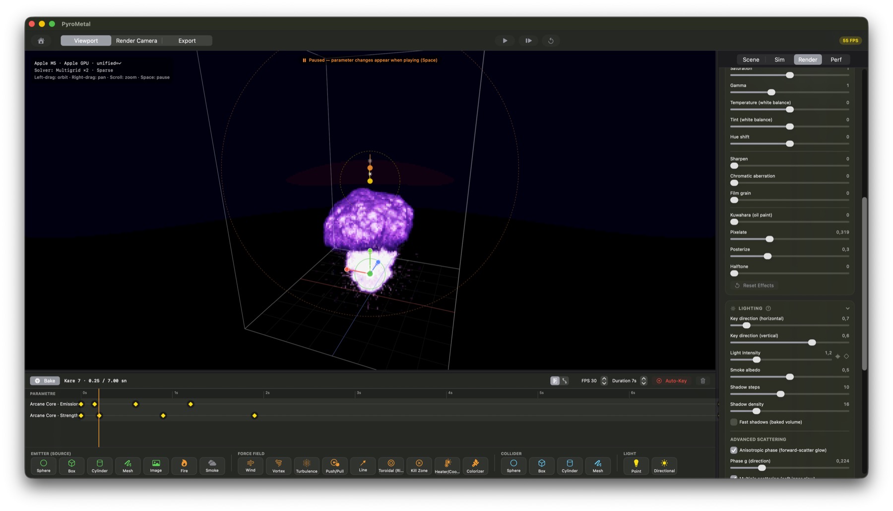 Stylized post-processing in PyroMetal