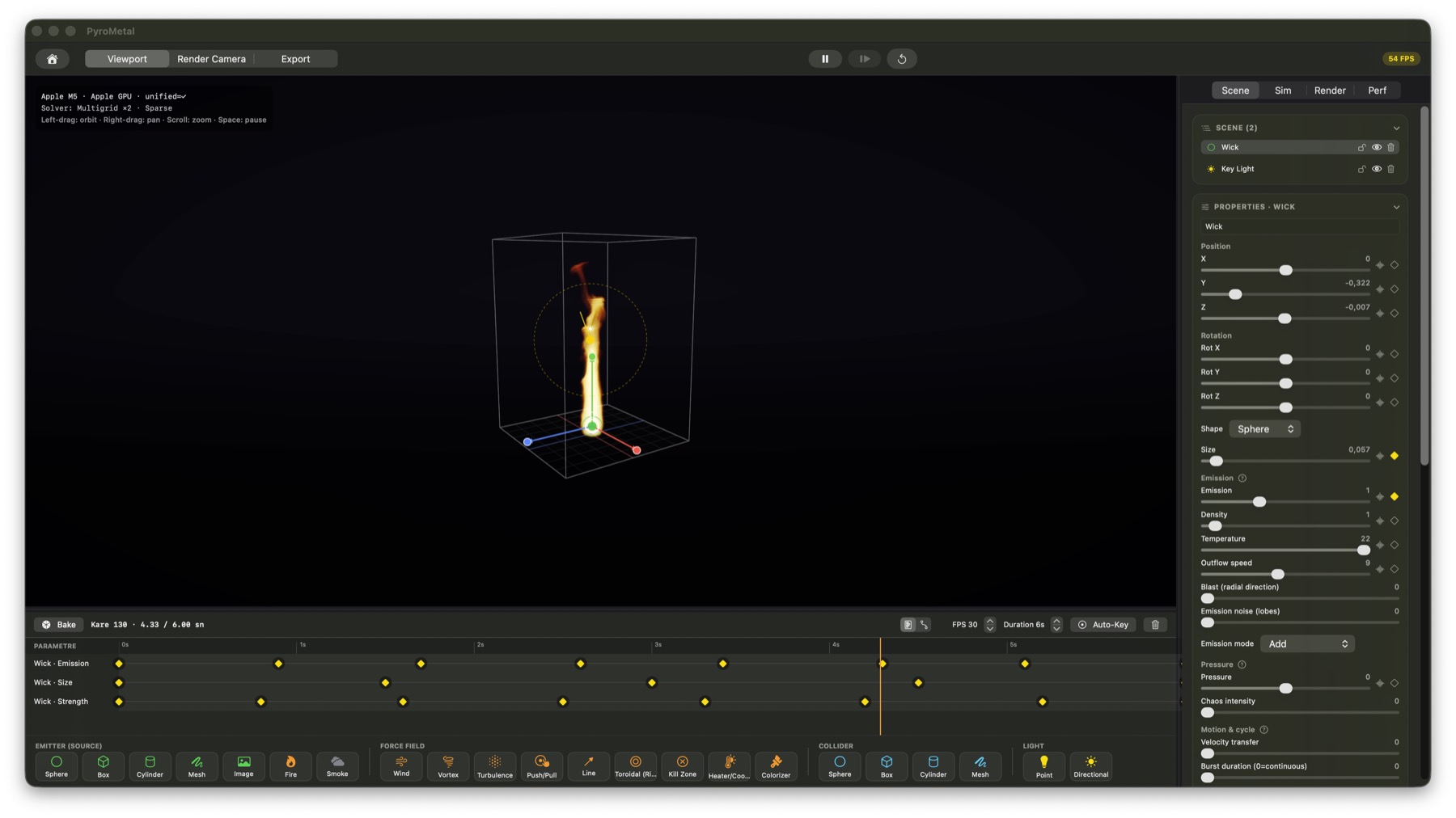 PyroMetal — realtime fire and smoke simulation